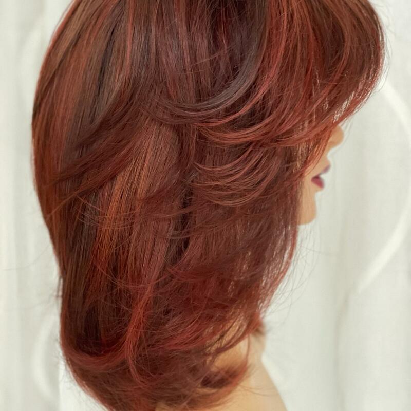 Custom Human Hair Hand Tied Form Fitted to Client.  Color Highlights to Spec.  Medical wig cranial prosthesis