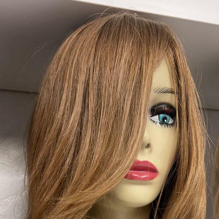 Custom Human Hair Hand Tied Form Fitted to Client.  Color Highlights to Spec.  Medical wig cranial prosthesis